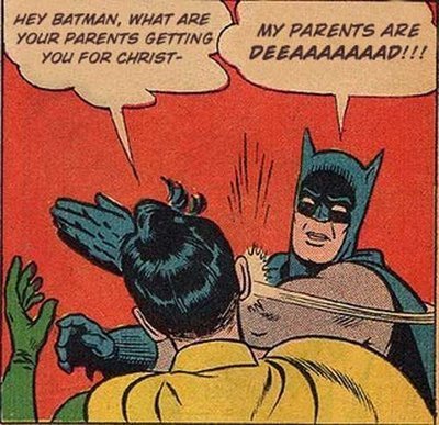 batman le parte la cara a robin
